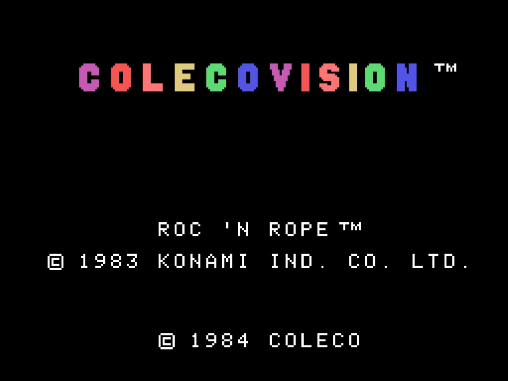 Title Screen of Roc'n Rope for Colecovision